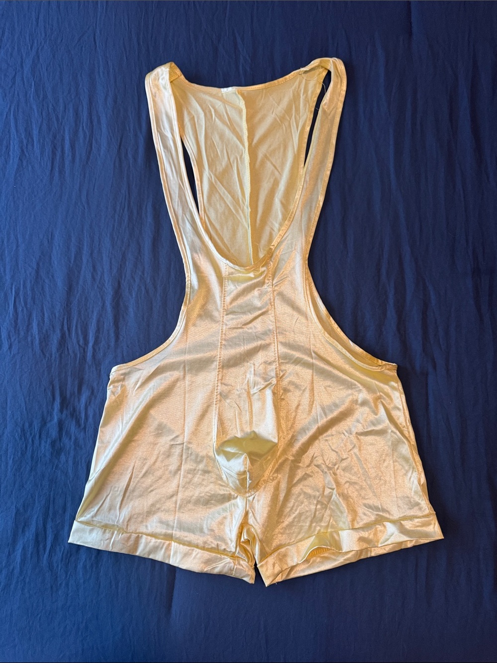 Men's Yellow Athletic Singlet Shorts